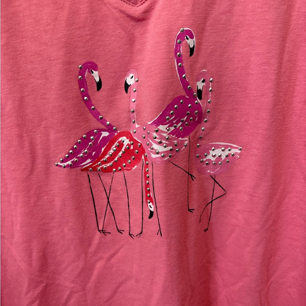 Casey Key Pink Flamingo Graphic T-Shirt. Size PXL. - Picture 2 of 8